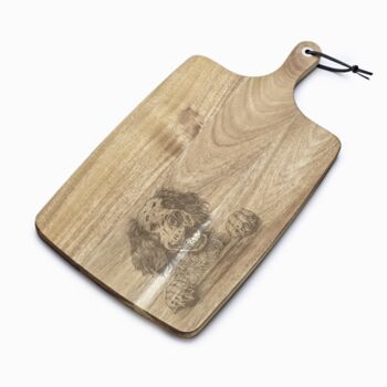 Personalised English Setter Engraved Acacia Serving Board, 3 of 7