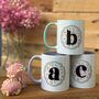 China Initial Mug With Bold Floral Plaque, thumbnail 10 of 11