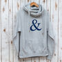 Ladies Cowl Neck Hooded Sweatshirt With Ampersand, thumbnail 2 of 3