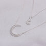 925 Sterling Silver Dainty Or Half Moon Necklace, thumbnail 1 of 6
