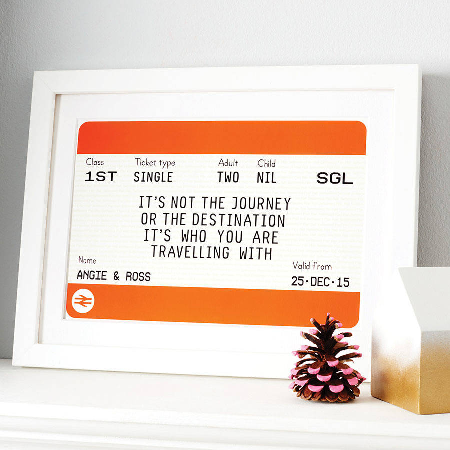 Personalised Train Ticket Print, 1 of 5