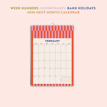2025 Calendar | Checks And Stripes | A4, 6 of 7