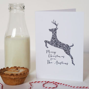 Personalised Family Reindeer Christmas Card, 2 of 4