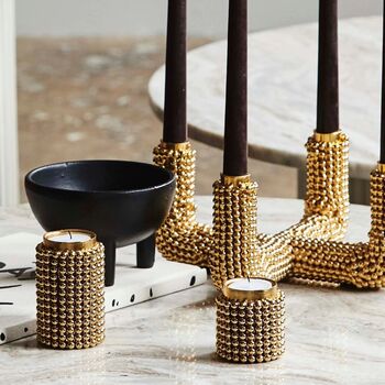 Luxe Gold Beaded Tealight, 3 of 3