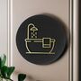 Bathroom Door Sign With Raised Bath Design, thumbnail 6 of 7