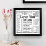 Love You Mum Print, thumbnail 1 of 3