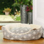 Grey Cosy Scalloped Pet Bed, thumbnail 3 of 7