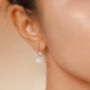 Vachana Shell Lily Sterling Silver Dangle Earrings, thumbnail 4 of 10
