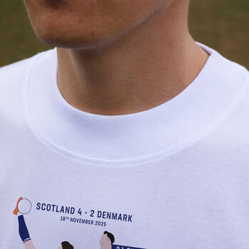 Scotland Vs Denmark World Cup Qualifier Oversized T Shirt, 7 of 10