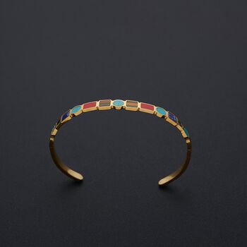 Mens Custom Engraving Stone Bangle Bracelet, Cuff Bracelet, Adjustable Jewellery, 5 of 8