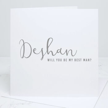 Personalised Best Man Calligraphy Wedding Card, 2 of 4