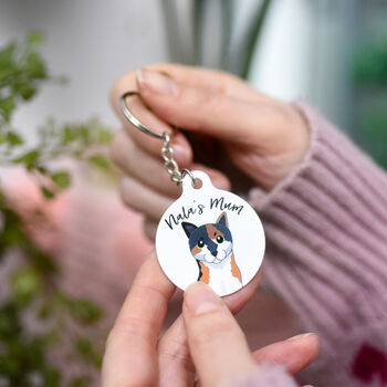 Personalised Cat Mum Keyring Cat Lover Gift, 8 of 8