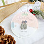 Personalised “Merry And Bright” Family Christmas Pebble Hanging Decoration, thumbnail 3 of 4