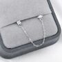 Sterling Silver Chained Earrings For Multiple Piercings, thumbnail 7 of 12