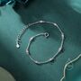 Sterling Silver Extra Delicate Pink Cz Bezel Bracelet, thumbnail 2 of 12