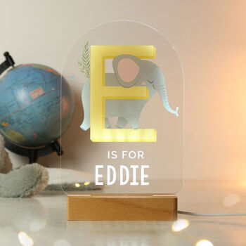Personalised Animal Alphabet LED Light, 12 of 12