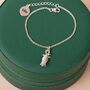 Personalised Bearded Dragon Silver Chain Bracelet, thumbnail 2 of 7