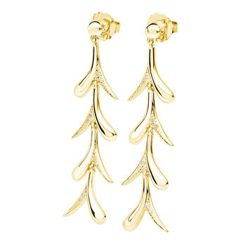 Sycamore Earrings In Gold Vermeil, 2 of 4