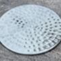 Set Of Four Silver Tone Hammered Coasters, thumbnail 2 of 3
