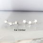 Sterling Silver Stars Ear Studs, thumbnail 2 of 5
