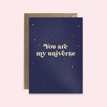 You Are My Universe Space Anniversary Card, 3 of 3