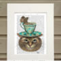 Cheshire Cat Book Print, Framed Or Unframed, thumbnail 2 of 8