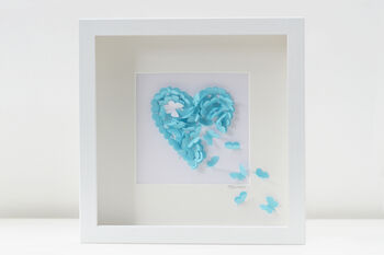 Personalised Framed 3D Pink Butterfly Heart, 2 of 5