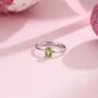 Sterling Silver Natural One Carat Peridot Oval Ring, thumbnail 4 of 12