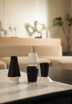 Set Of Three Black And White Ceramic Vase, 3 of 6
