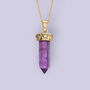Genuine Amethyst Point Necklace In 18ct Gold Plate, thumbnail 1 of 12