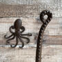 Ozzy Octopus Cast Iron Loo Roll Holder And Wall Hook, thumbnail 4 of 7