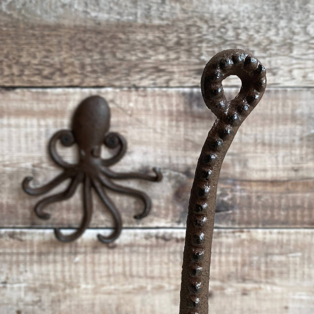 Ozzy Octopus Cast Iron Loo Roll Holder And Wall Hook By Garden Selections
