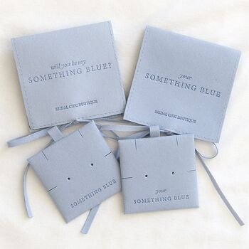 Will You Be My Something Blue Necklace Wedding Gift, 2 of 2