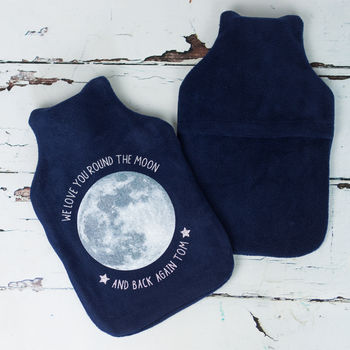 Personalised Moon Hot Water Bottle Cover, 3 of 7