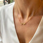 Plain Five Star Necklace Rose Or Gold Plated 925 Silver, thumbnail 2 of 9