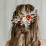 Willow Rust And Dusky Pink Wedding Dried Flower Hair Clip, thumbnail 5 of 5