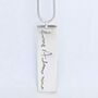 Recycled Silver Fingerprint Tag Necklace, thumbnail 3 of 8