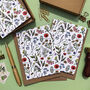 10 X Wild Meadow Patterned Notecards, thumbnail 2 of 7