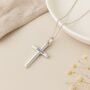 Personalised Sterling Silver Cross Necklace, thumbnail 1 of 12