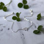 Lucky Four Leaf Clover Sterling Silver Bracelet, thumbnail 4 of 11