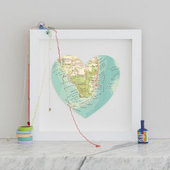 Personalised Location Miami, Florida Map Heart Print, 2 of 4