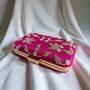 Hot Pink Pearl Rectangular Clutch Bag, thumbnail 9 of 9
