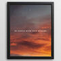 Personalised Quote Print On Orange Sunset Background, thumbnail 2 of 4