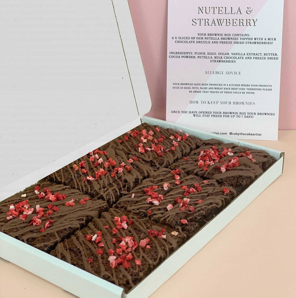 Nutella Letterbox Brownies