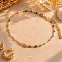 Multi Coloured Beaded Infinity Anklet, thumbnail 1 of 5