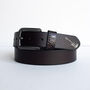 Men's Premium Leather Belt With Simple Stitch Detail, thumbnail 6 of 10