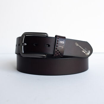 Men's Premium Leather Belt With Simple Stitch Detail, 6 of 10