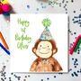 Personalised Monkey Birthday Card, thumbnail 1 of 5