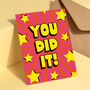 You Did It Celebration Greeting Card Orange, thumbnail 1 of 3