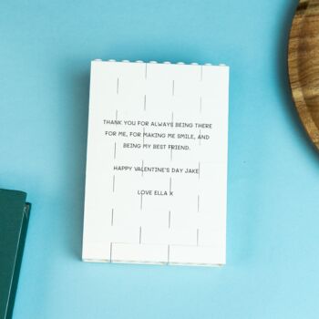 Where We Met Lego® Brick Custom Map Print. Personalised First Date Anniversary Valentine's Keepsake, 3 of 6